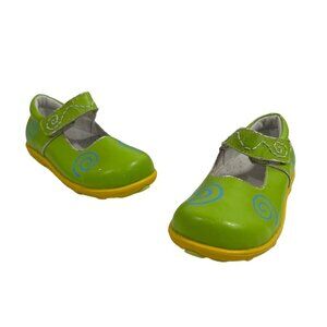 Rainbow Steps Toddler Girl's Green Strapped Shoes Sz 26